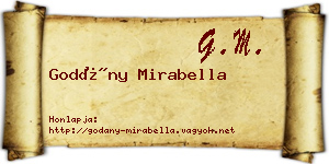 Godány Mirabella névjegykártya